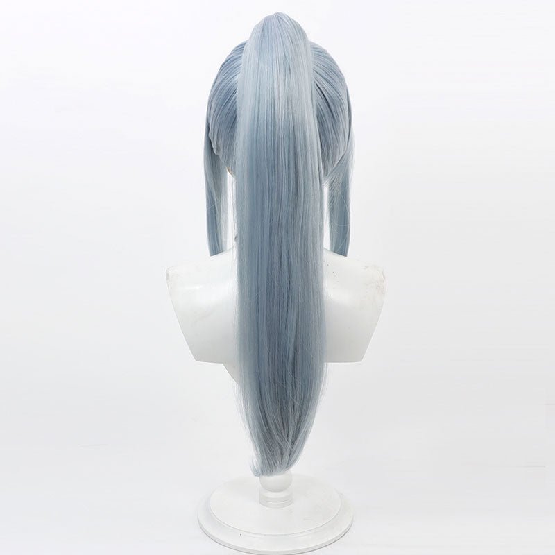 Mashle: Magic and Muscles Abyss Razor Blue Ponytail Cosplay Wigs - lemailwigs