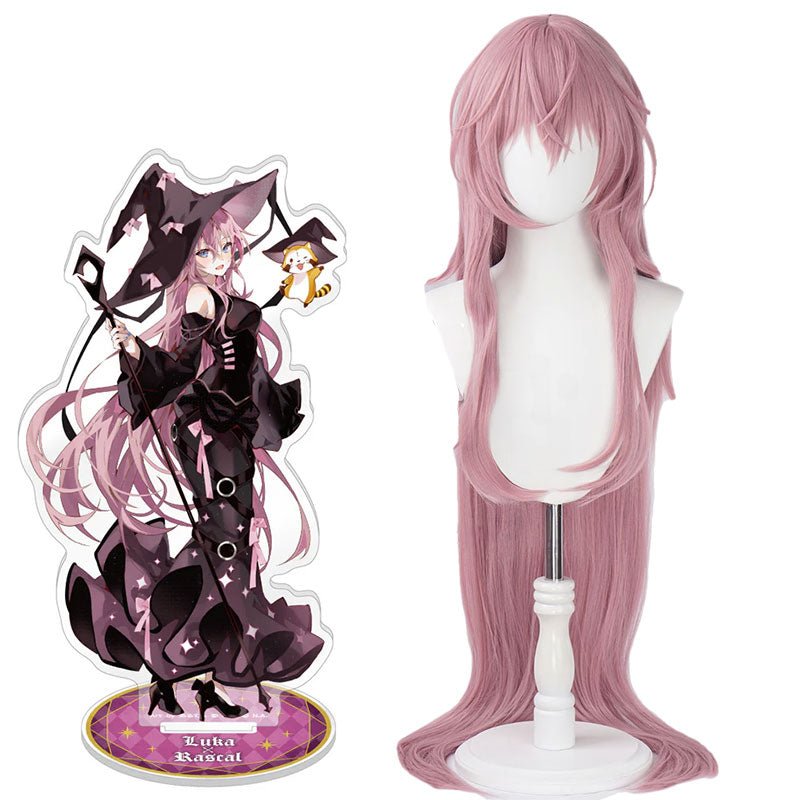 Megurine Luka x Rascal the Raccoon Pink Long Halloween Cosplay Wig Hatsune Miku - lemailwigs