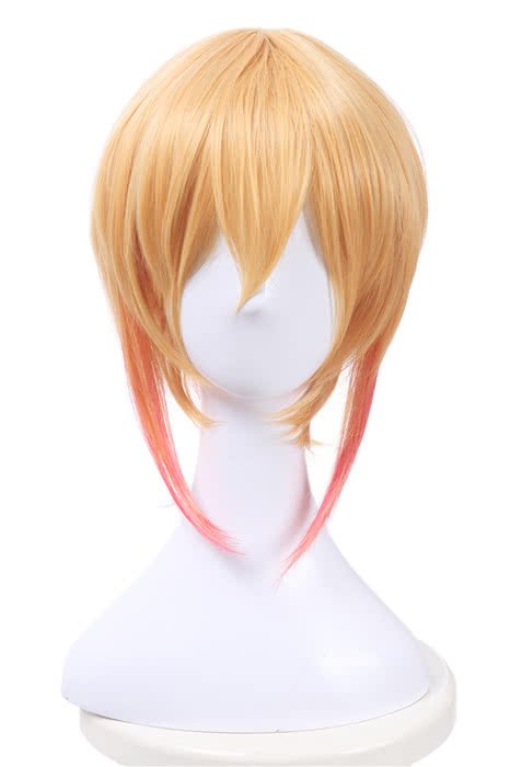 Miss Kobayashi's Dragon Maid Tohru Long Straight Blonde Mixed Pink Ponytail Cosplay Wigs - lemailwigs