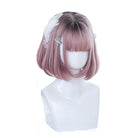Mixed Blue Bob Lolita Wigs with Bangs Short Harajuku Pink Black Cosplay Wigs - lemailwigs
