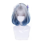 Mixed Blue Bob Lolita Wigs with Bangs Short Harajuku Pink Black Cosplay Wigs - lemailwigs