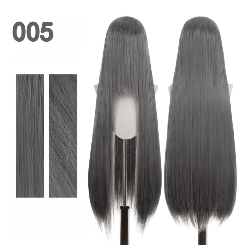 【More Volume】24 Colors Black Brown White Grey 100cm 32cm Basic Cosplay Wigs - lemailwigs