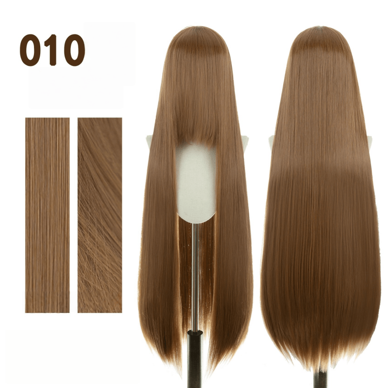【More Volume】24 Colors Black Brown White Grey 100cm 32cm Basic Cosplay Wigs - lemailwigs