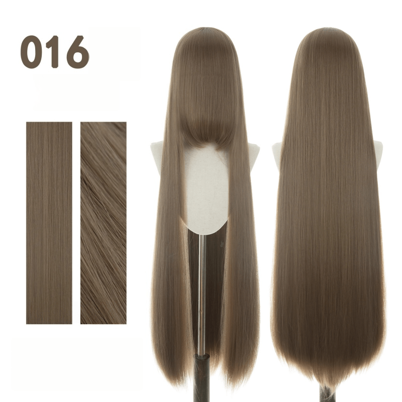 【More Volume】24 Colors Black Brown White Grey 100cm 32cm Basic Cosplay Wigs - lemailwigs