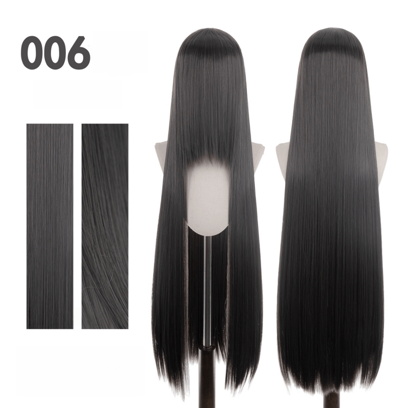 【More Volume】24 Colors Black Brown White Grey 100cm 32cm Basic Cosplay Wigs - lemailwigs