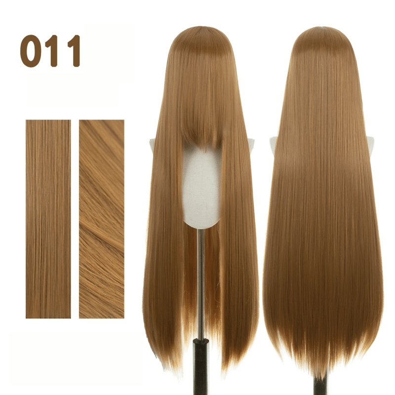 【More Volume】24 Colors Black Brown White Grey 100cm 32cm Basic Cosplay Wigs - lemailwigs