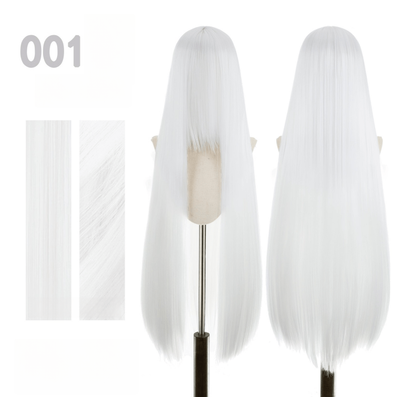 【More Volume】24 Colors Black Brown White Grey 100cm 32cm Basic Cosplay Wigs - lemailwigs