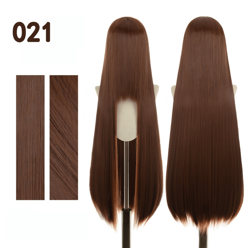 【More Volume】24 Colors Black Brown White Grey 100cm 32cm Basic Cosplay Wigs - lemailwigs