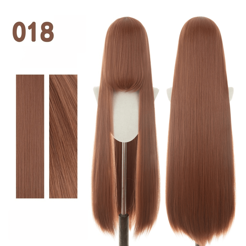 【More Volume】24 Colors Black Brown White Grey 100cm 32cm Basic Cosplay Wigs - lemailwigs