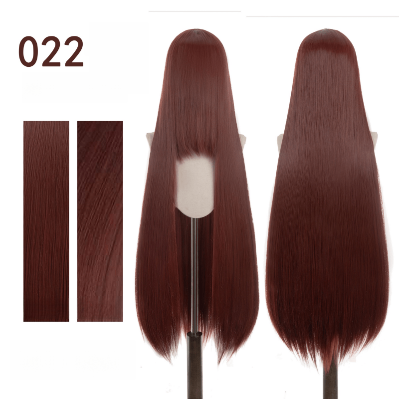 【More Volume】24 Colors Black Brown White Grey 100cm 32cm Basic Cosplay Wigs - lemailwigs