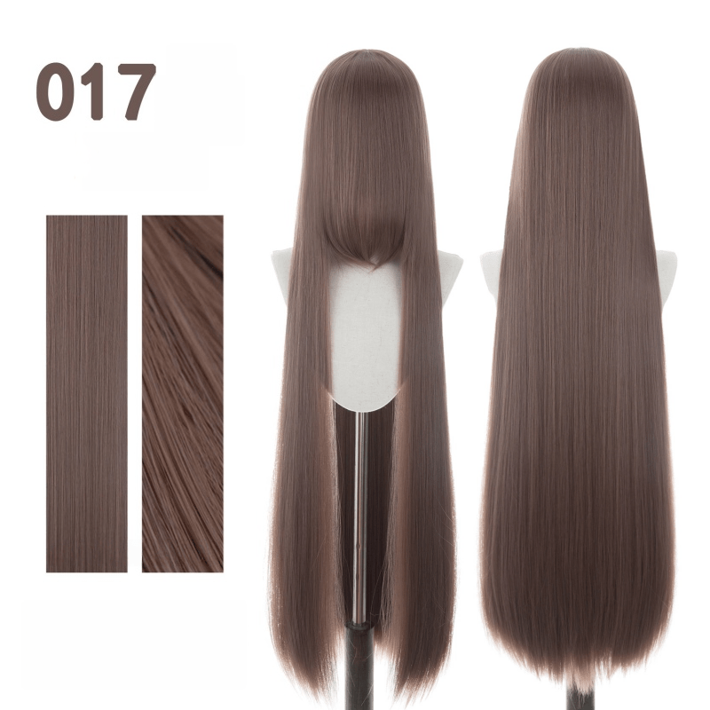 【More Volume】24 Colors Black Brown White Grey 100cm 32cm Basic Cosplay Wigs - lemailwigs