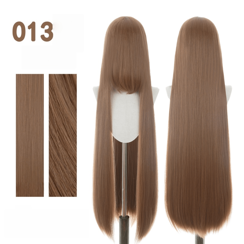 【More Volume】24 Colors Black Brown White Grey 100cm 32cm Basic Cosplay Wigs - lemailwigs