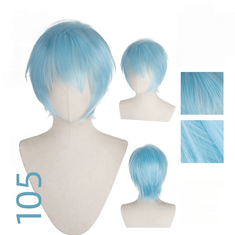 【More Volume】24 Colors Blue 100cm 32cm Basic Cosplay Wigs - lemailwigs