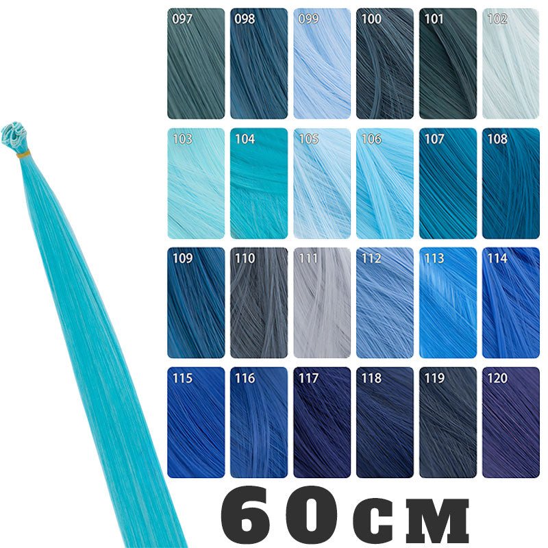 【More Volume】24 Colors Blue 100cm 32cm Basic Cosplay Wigs - lemailwigs
