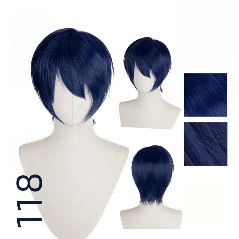 【More Volume】24 Colors Blue 100cm 32cm Basic Cosplay Wigs - lemailwigs