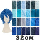 【More Volume】24 Colors Blue 100cm 32cm Basic Cosplay Wigs - lemailwigs