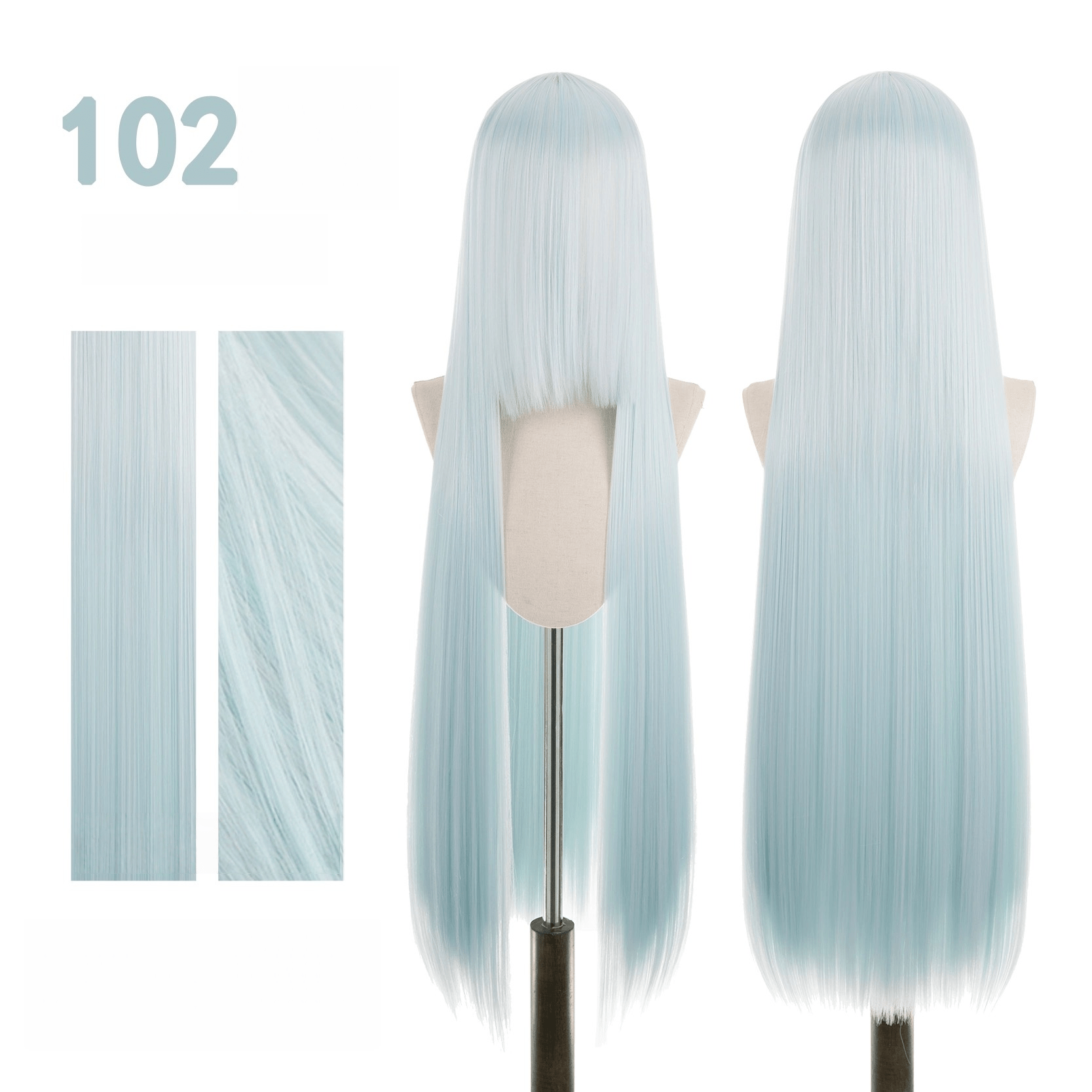 【More Volume】24 Colors Blue 100cm 32cm Basic Cosplay Wigs - lemailwigs