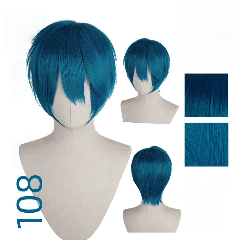【More Volume】24 Colors Blue 100cm 32cm Basic Cosplay Wigs - lemailwigs