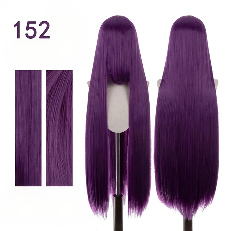 【More Volume】24 Colors Claret Rose Red 100cm 32cm Basic Cosplay Wigs & Wefts - lemailwigs