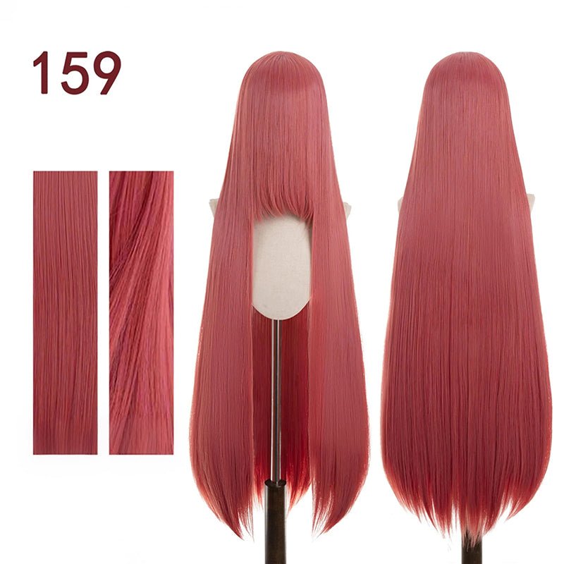 【More Volume】24 Colors Claret Rose Red 100cm 32cm Basic Cosplay Wigs & Wefts - lemailwigs
