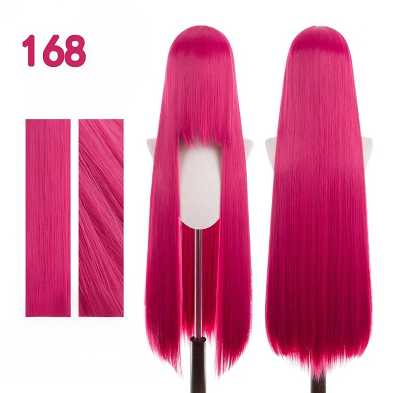 【More Volume】24 Colors Claret Rose Red 100cm 32cm Basic Cosplay Wigs & Wefts - lemailwigs