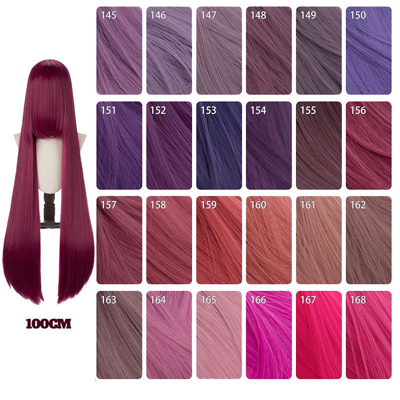 【More Volume】24 Colors Claret Rose Red 100cm 32cm Basic Cosplay Wigs & Wefts - lemailwigs
