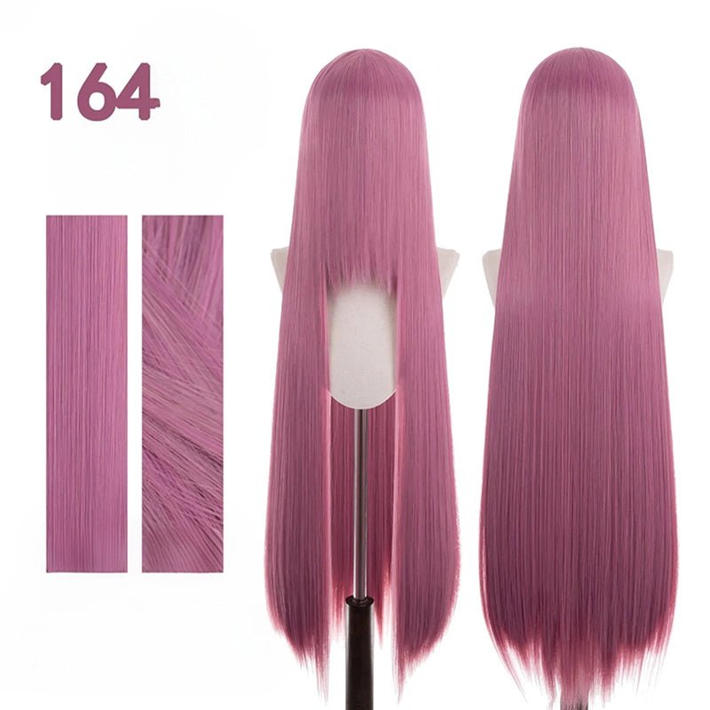 【More Volume】24 Colors Claret Rose Red 100cm 32cm Basic Cosplay Wigs & Wefts - lemailwigs