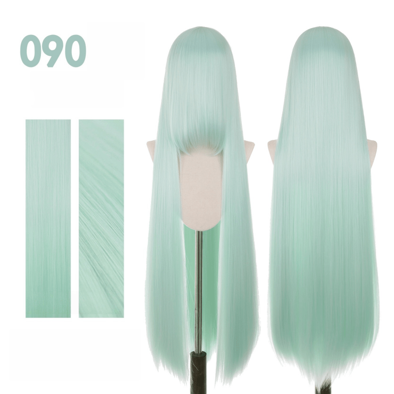 【More Volume】24 Colors Green 100cm 32cm Basic Cosplay Wigs - lemailwigs