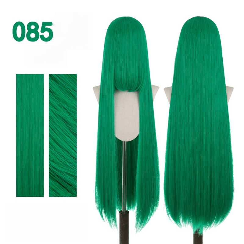 【More Volume】24 Colors Green 100cm 32cm Basic Cosplay Wigs - lemailwigs