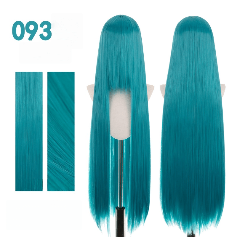 【More Volume】24 Colors Green 100cm 32cm Basic Cosplay Wigs - lemailwigs