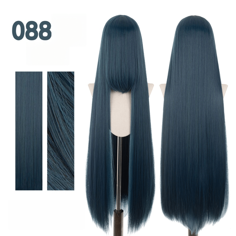 【More Volume】24 Colors Green 100cm 32cm Basic Cosplay Wigs - lemailwigs