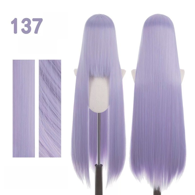【More Volume】24 Colors Purple 100cm 32cm Basic Cosplay Wigs - lemailwigs
