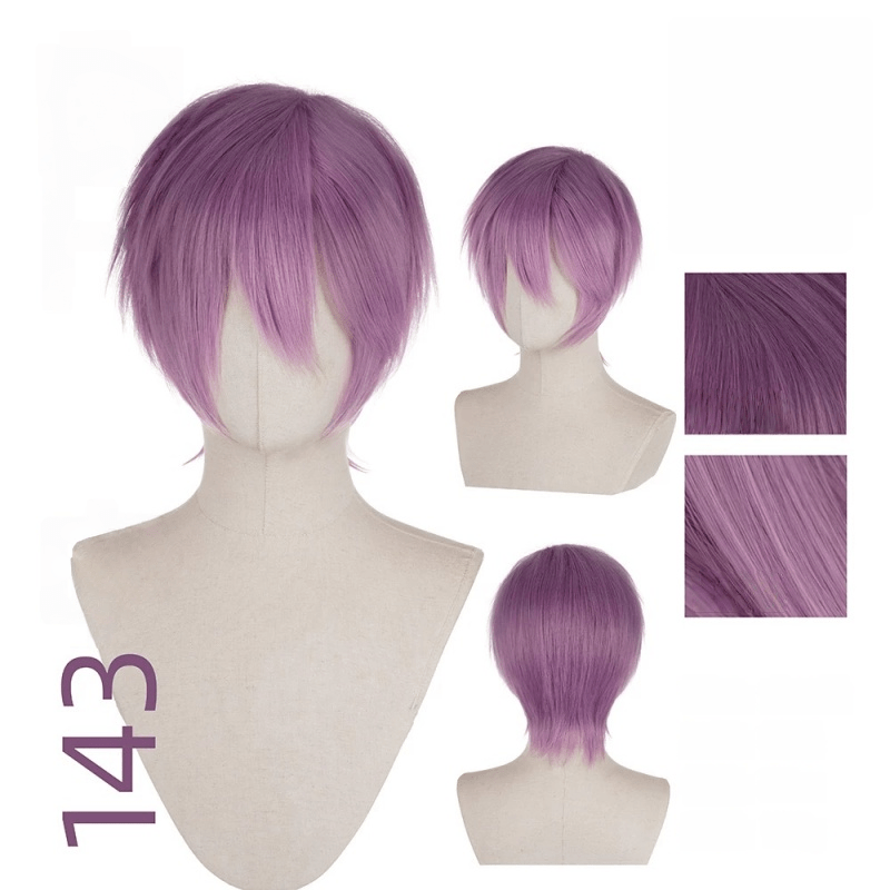 【More Volume】24 Colors Purple 100cm 32cm Basic Cosplay Wigs - lemailwigs