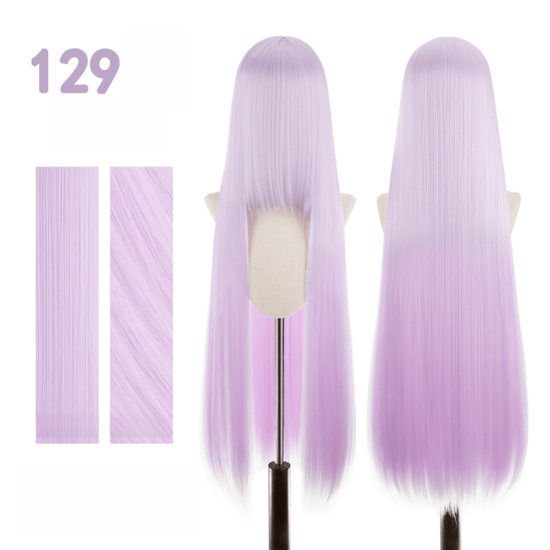 【More Volume】24 Colors Purple 100cm 32cm Basic Cosplay Wigs - lemailwigs