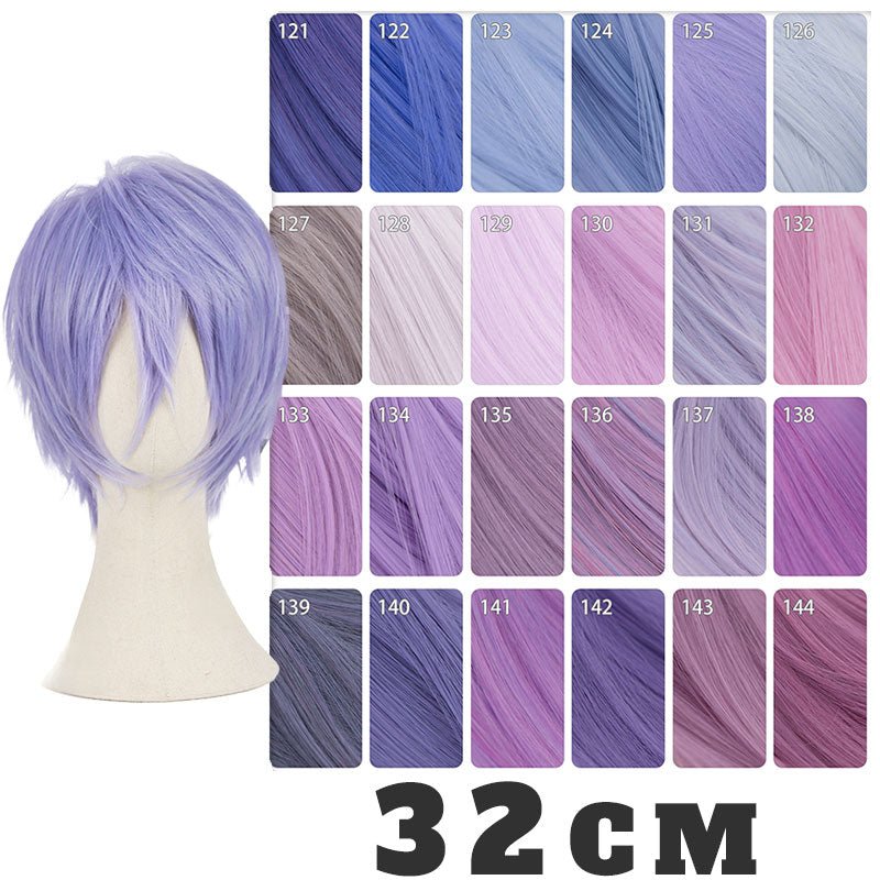 【More Volume】24 Colors Purple 100cm 32cm Basic Cosplay Wigs - lemailwigs