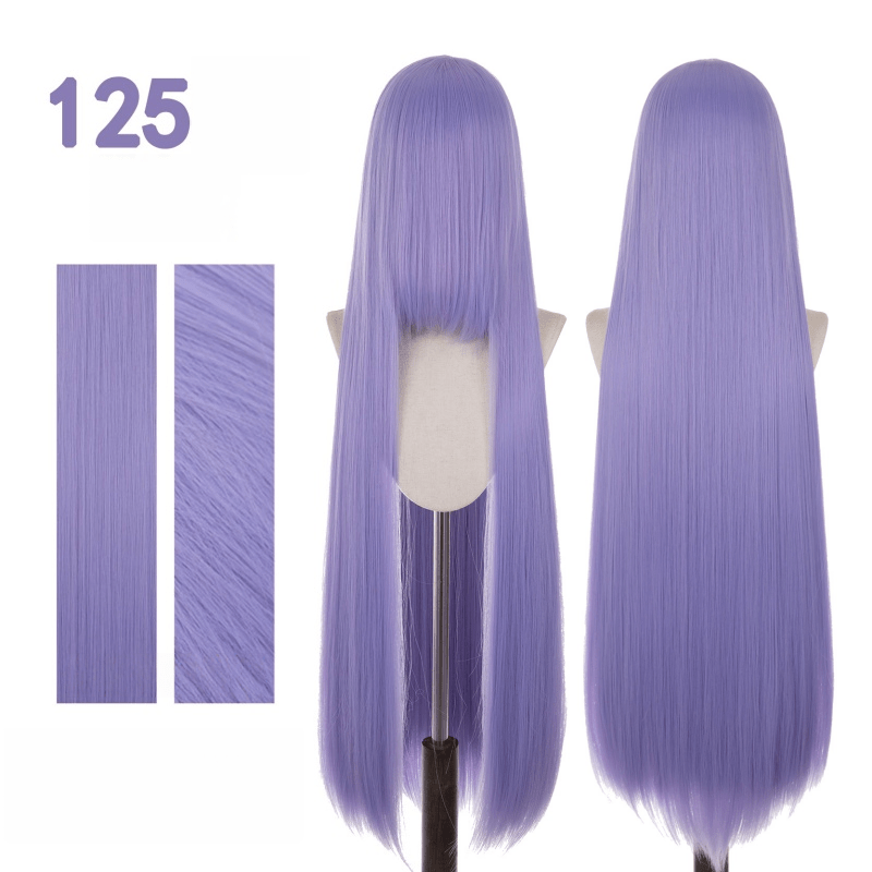 【More Volume】24 Colors Purple 100cm 32cm Basic Cosplay Wigs - lemailwigs