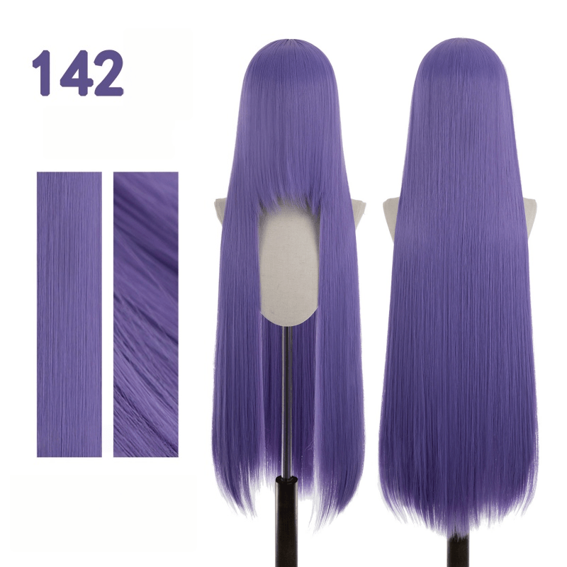 【More Volume】24 Colors Purple 100cm 32cm Basic Cosplay Wigs - lemailwigs