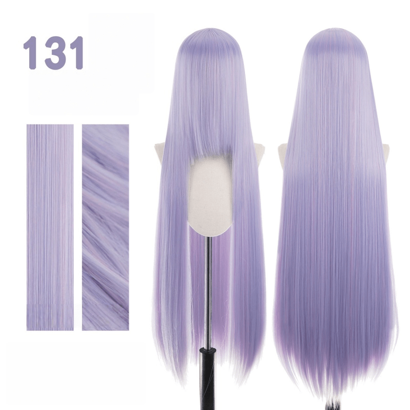 【More Volume】24 Colors Purple 100cm 32cm Basic Cosplay Wigs - lemailwigs