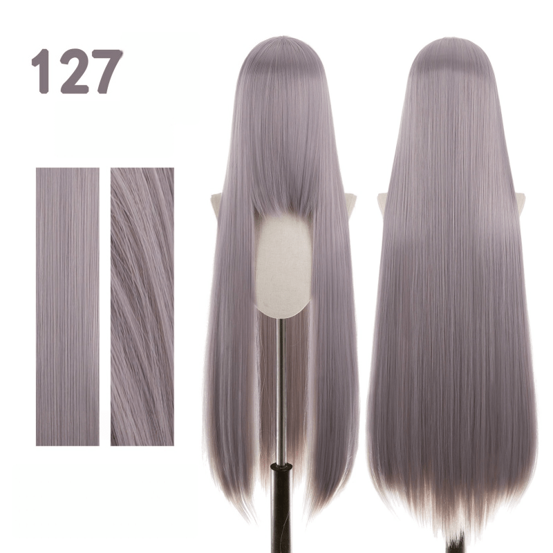 【More Volume】24 Colors Purple 100cm 32cm Basic Cosplay Wigs - lemailwigs