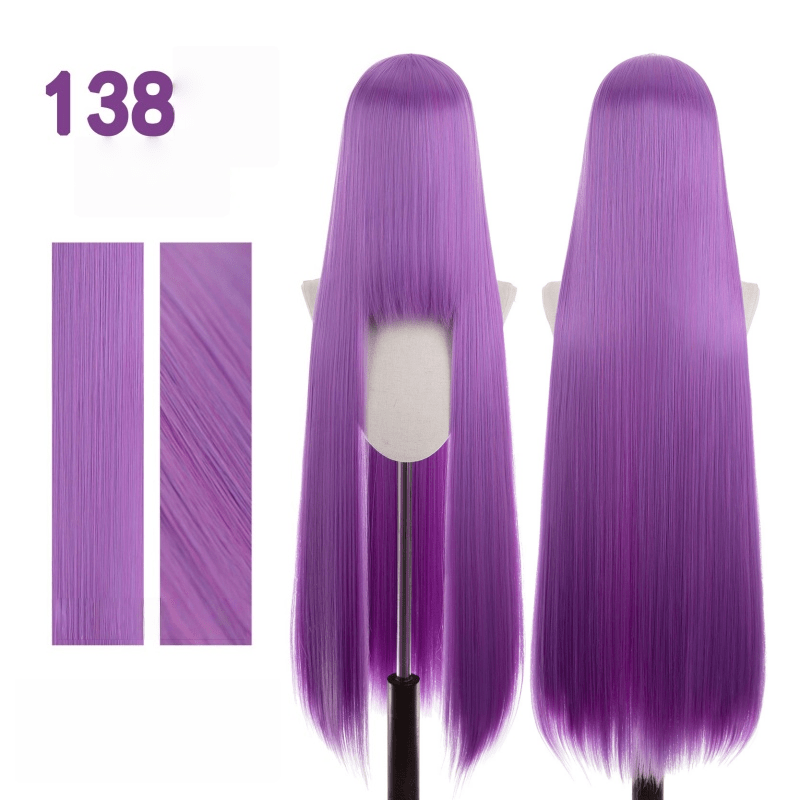 【More Volume】24 Colors Purple 100cm 32cm Basic Cosplay Wigs - lemailwigs