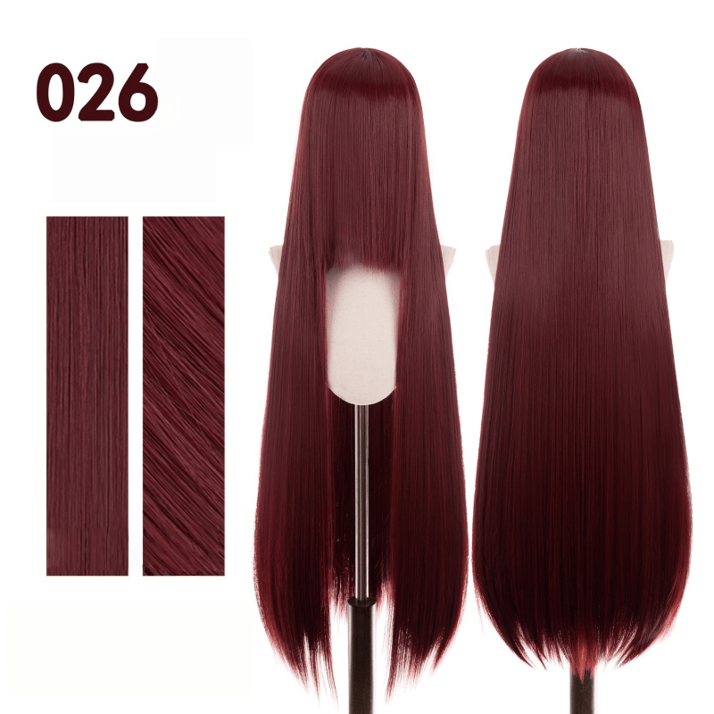 【More Volume】24 Colors Red Brown 100cm 32cm Basic Cosplay Wigs - lemailwigs