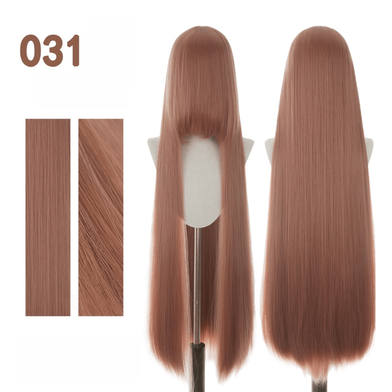 【More Volume】24 Colors Red Brown 100cm 32cm Basic Cosplay Wigs - lemailwigs