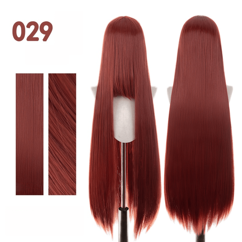 【More Volume】24 Colors Red Brown 100cm 32cm Basic Cosplay Wigs - lemailwigs