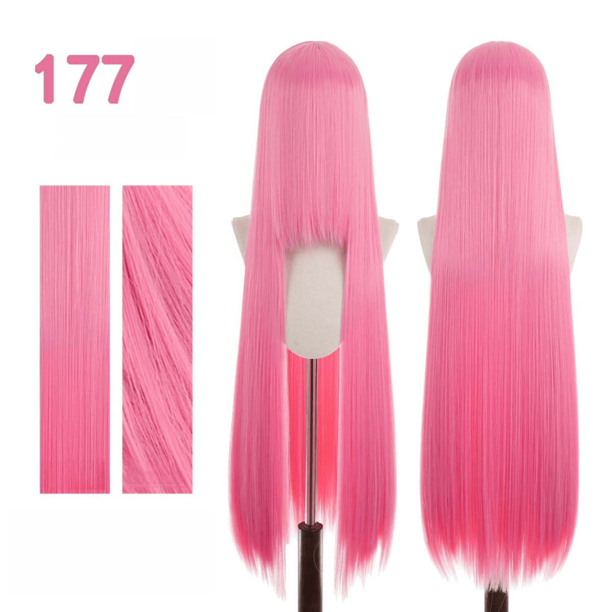 【More Volume】24 Colors Sakura Pink Purple 100cm 32cm Basic Cosplay Wigs - lemailwigs