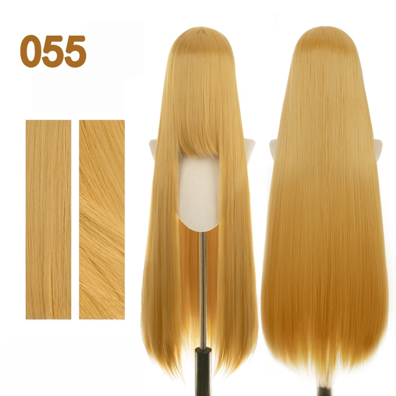 【More Volume】24 Colors Yellow Orange 100cm 32cm Basic Cosplay Wigs - lemailwigs