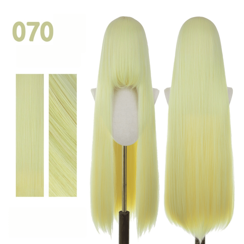【More Volume】24 Colors Yellow Orange 100cm 32cm Basic Cosplay Wigs - lemailwigs