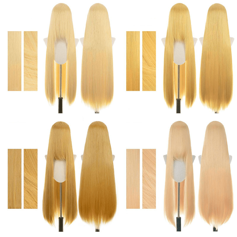 【More Volume】24 Colors Yellow Orange 100cm 32cm Basic Cosplay Wigs - lemailwigs
