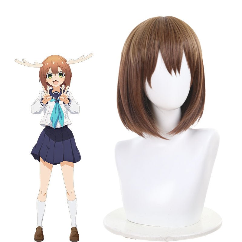 My Deer Friend Nokotan Shikanoko Noko Nokotan Brown Short Cosplay Wig - lemailwigs