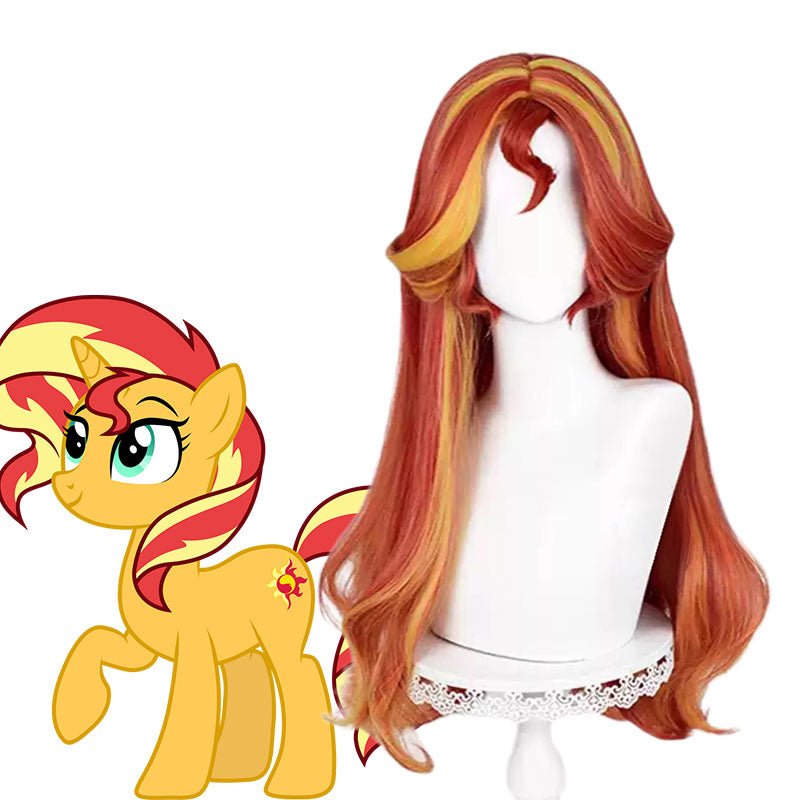 My Little Pony Sunset Shimmer Red mixed Yellow Cosplay Wig - lemailwigs