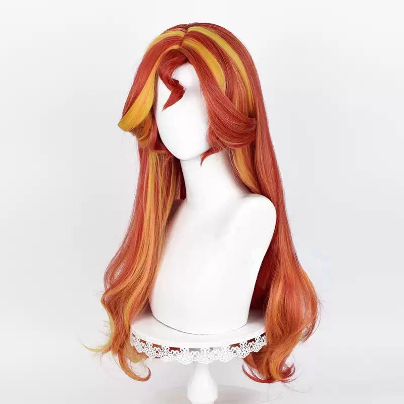 My Little Pony Sunset Shimmer Red mixed Yellow Cosplay Wig - lemailwigs